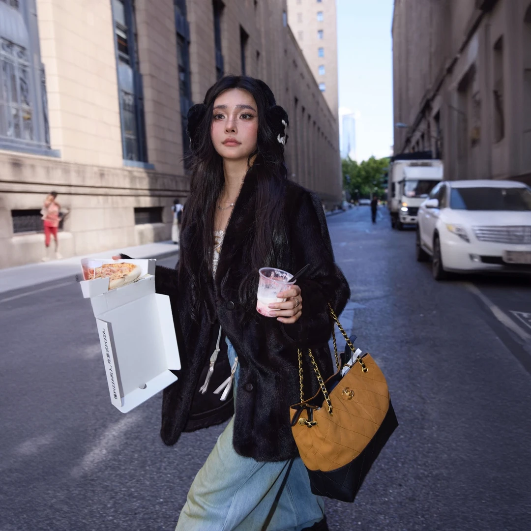 人造皮草 【LINZI】都柏林·短西服环保皮草-1602