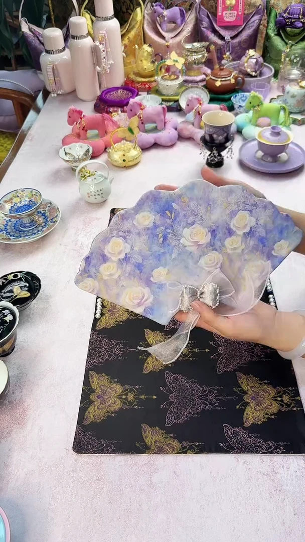 93扇形油画风茶席