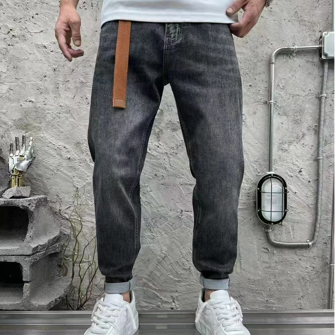 春季长裤束脚裤牛仔裤男装裤子秋季百搭休闲裤936