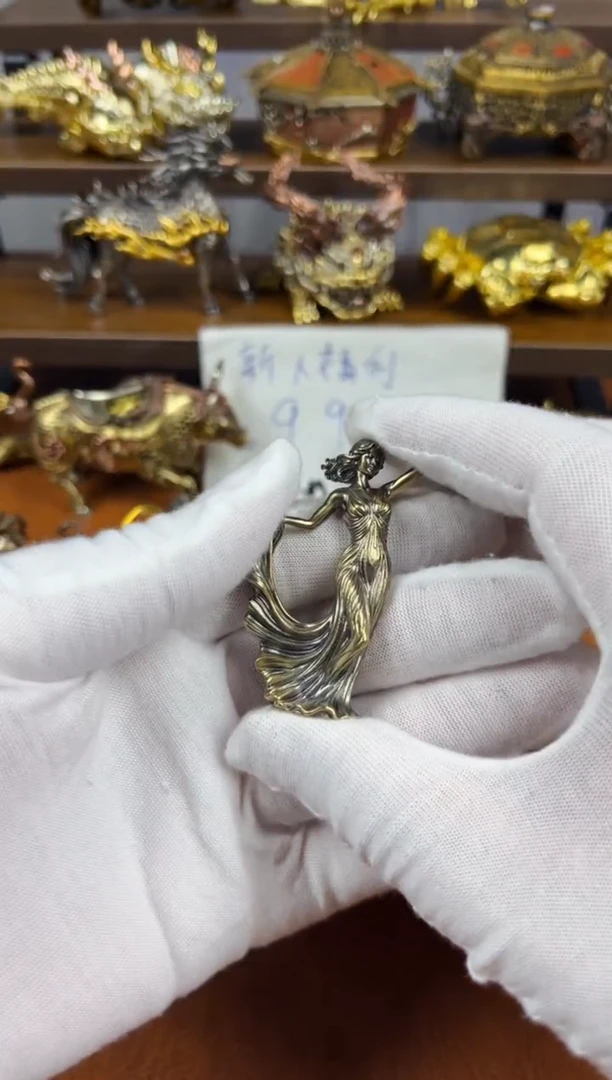 福莉美女黄铜摆件小号