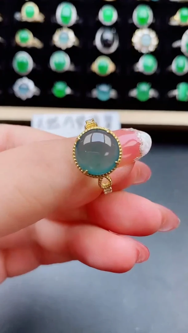 【闪购商品】翡翠戒指银S925镶嵌50800