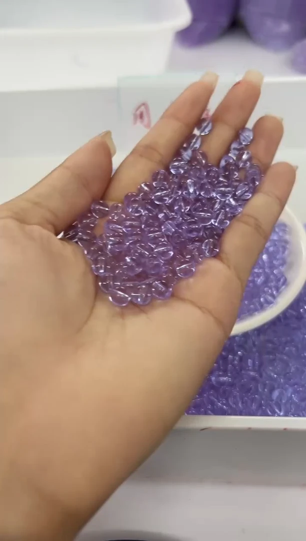 未镶嵌颈饰水晶w1653玻利维亚紫水晶6mm*30颗