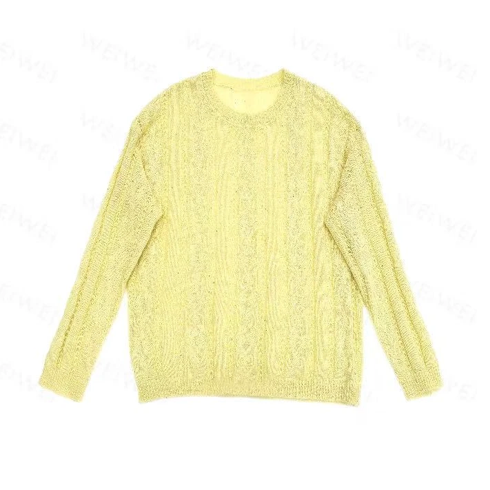 圆领麻花套头针织衫hs091