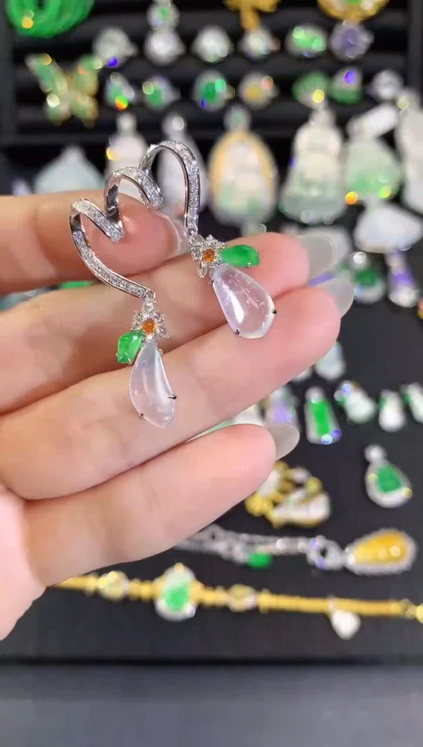 吊坠(不含链)18K金镶嵌翡翠47-瓜瓜