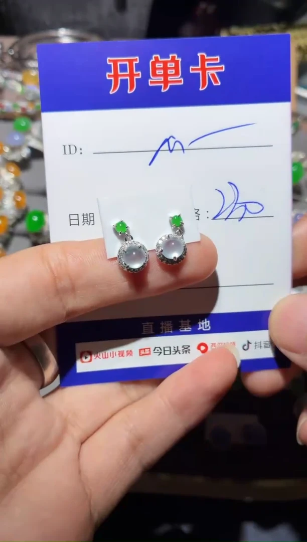 翡翠银S925镶嵌耳饰M****l向 Maryzl