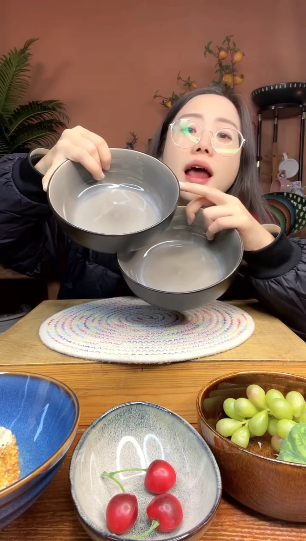 陶瓷6.5英寸面碗 2件 微瑕疵