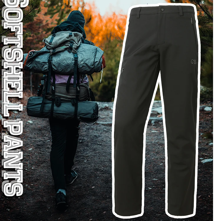 RockCloud/岩云M1软壳长裤直筒男士商务秋冬加绒保暖裤