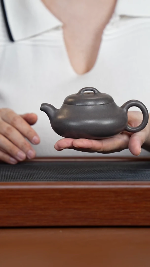 茶壶紫砂微瑕天青见瓢