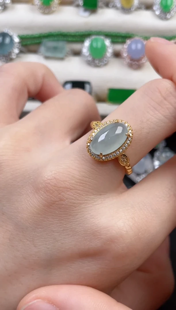 银S925镶嵌戒指翡翠27