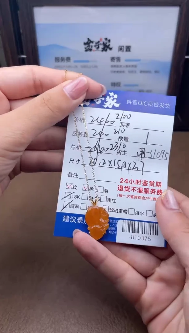 颈饰18K金镶嵌翡翠多人-810375