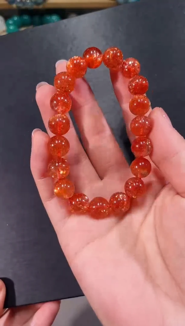 未镶嵌手链长石A318 金太阳 10+