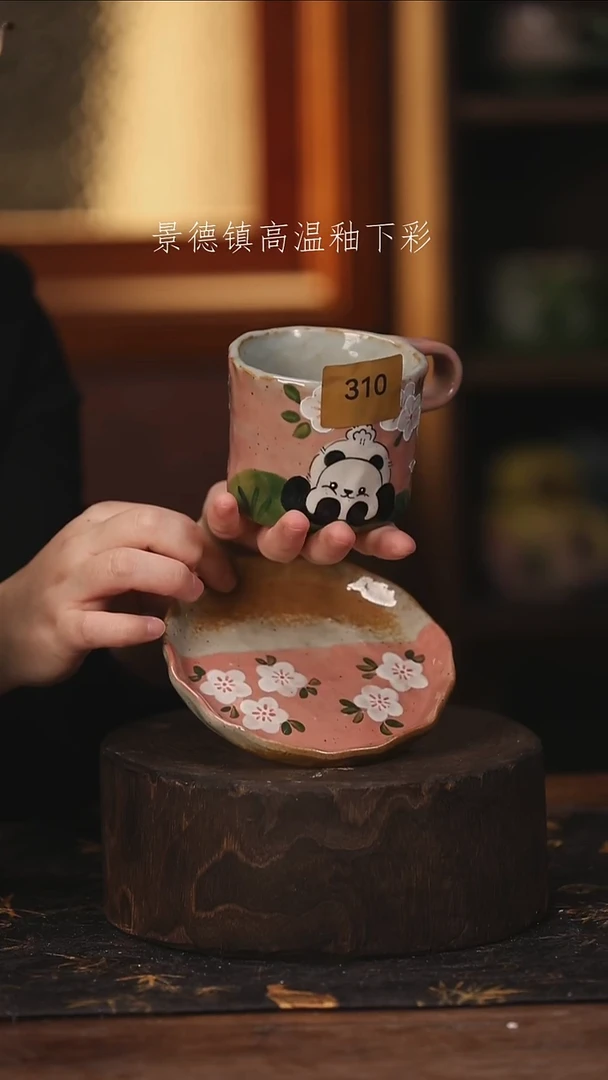 陶瓷景德镇高温釉下手绘陶瓷@L310@
