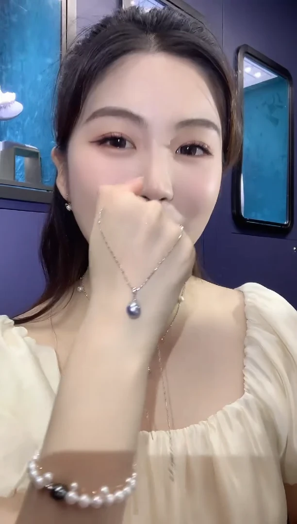 18K金镶嵌吊坠(不含链)海水珍珠A1多样性发货一件4