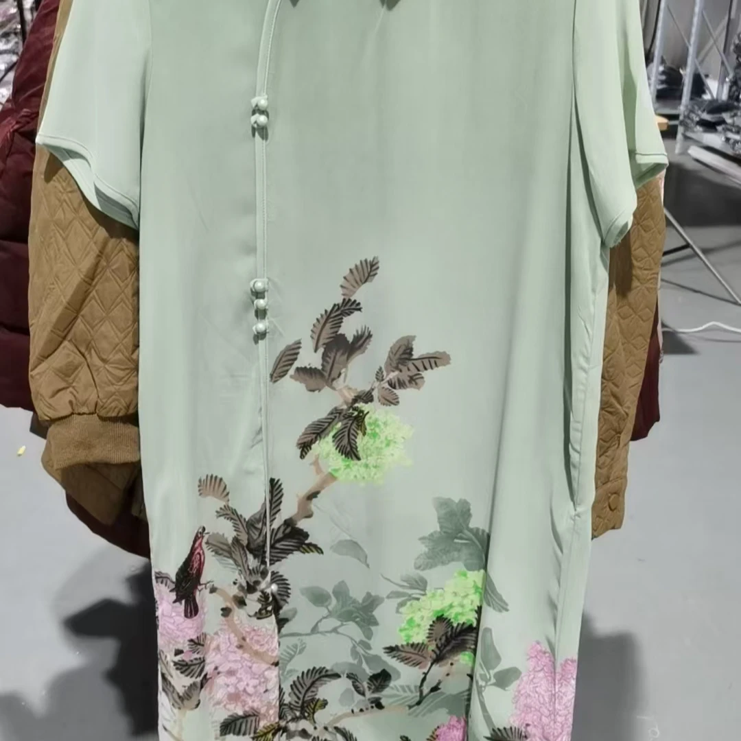 270女士绿色连衣裙夏季