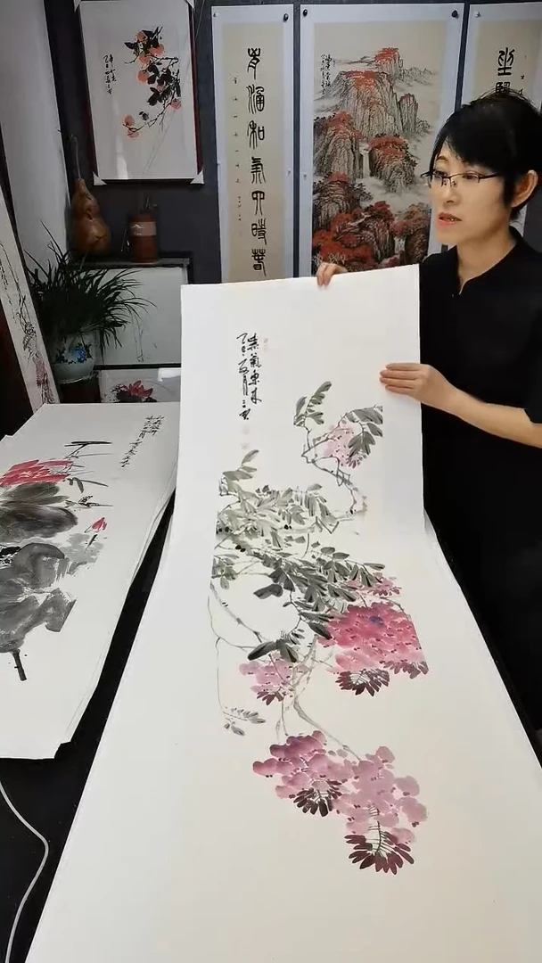紫气东来138*35cm