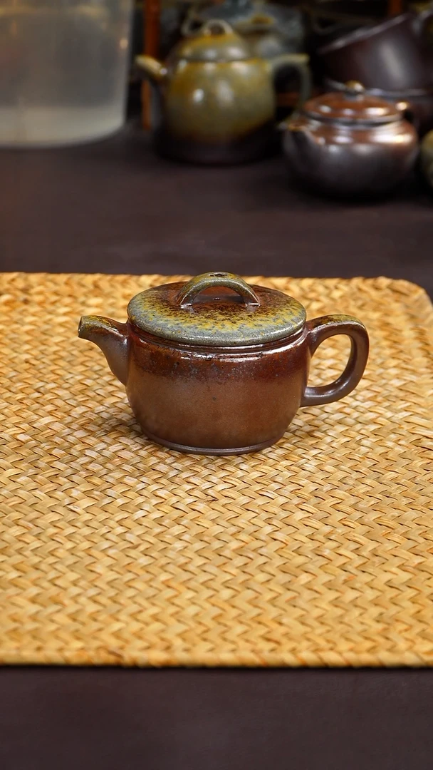 茶壶紫砂纯自然柴烧