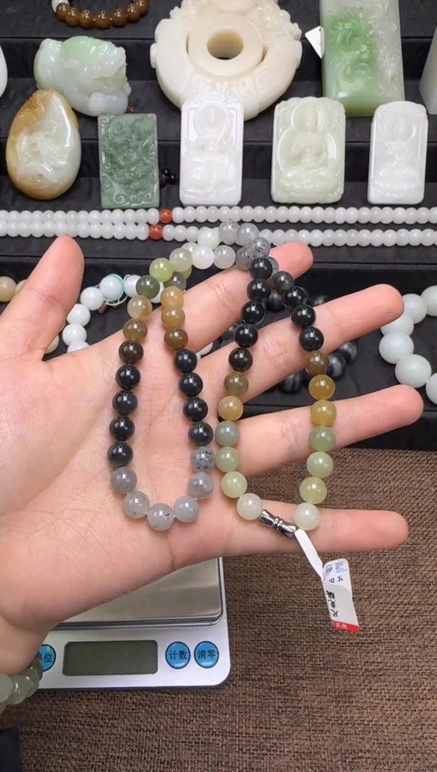 未镶嵌手链和田玉珠链