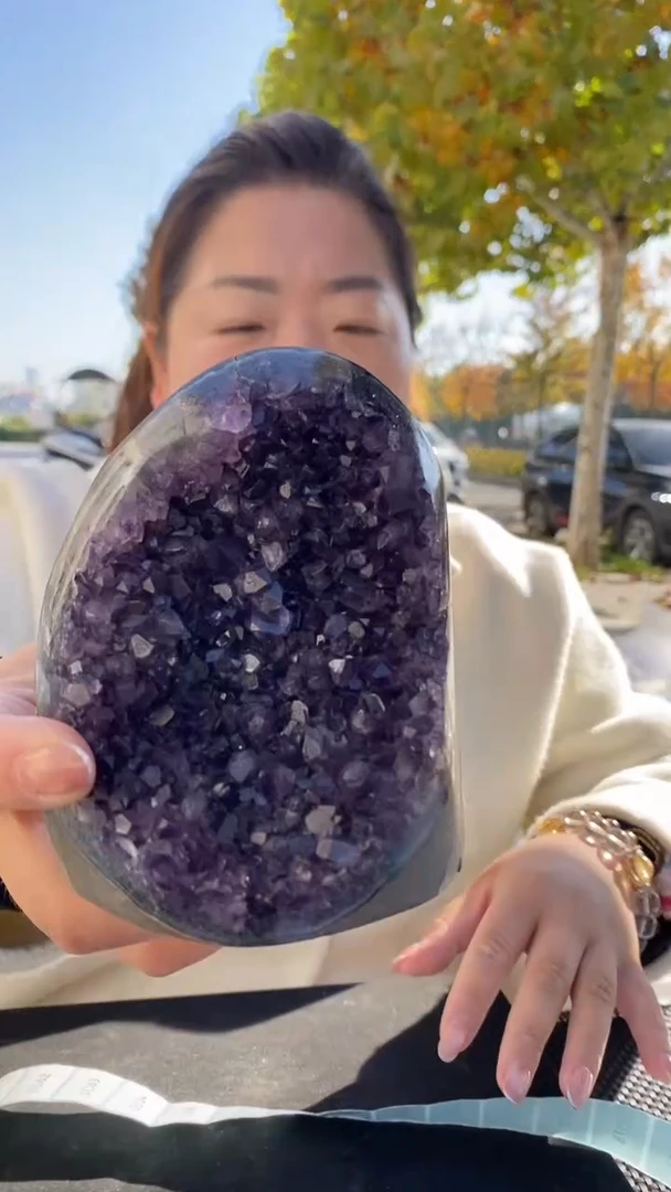 未镶嵌珠宝半成品水晶紫水晶洞D61