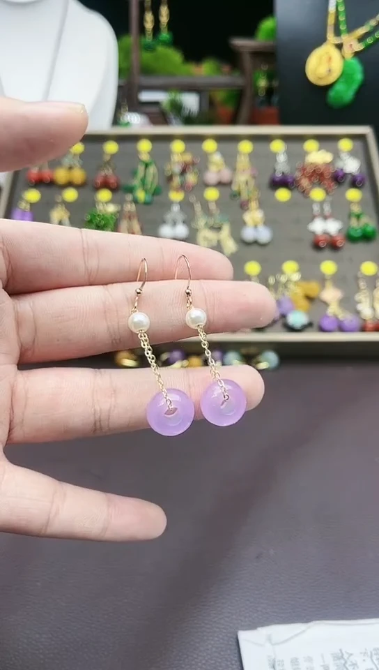 【闪购商品】玛瑙/玉髓耳钉银S925镶嵌715000