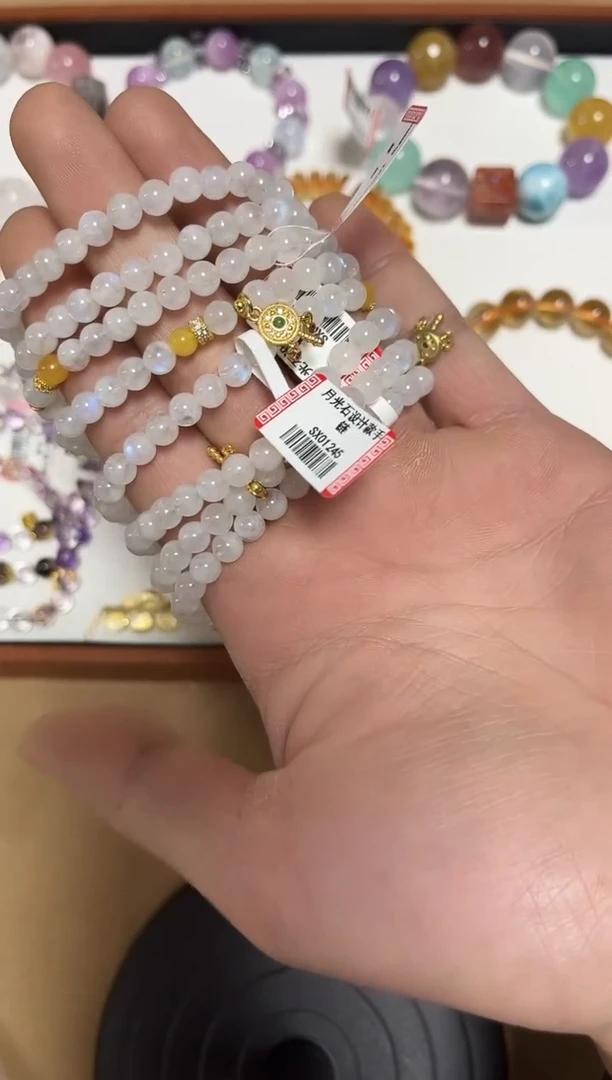 未镶嵌手链水晶14-57月光石设计款手链