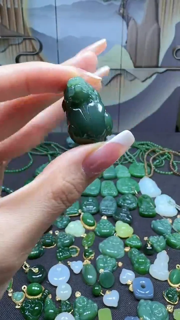 和田玉未镶嵌挂件1