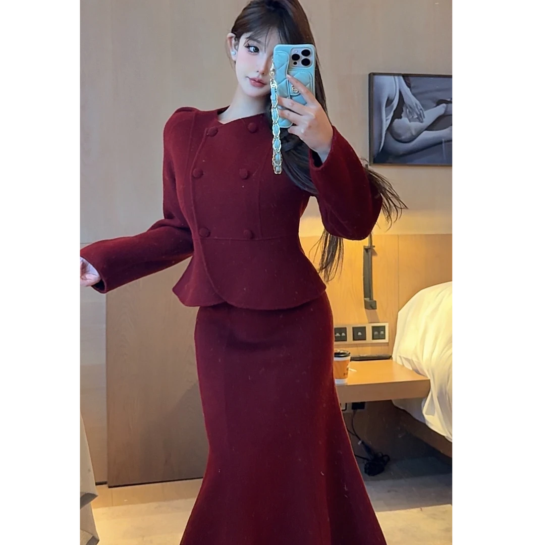 GUIDI GUDI【红运当头】两件套上衣+半裙套装 D9442405H