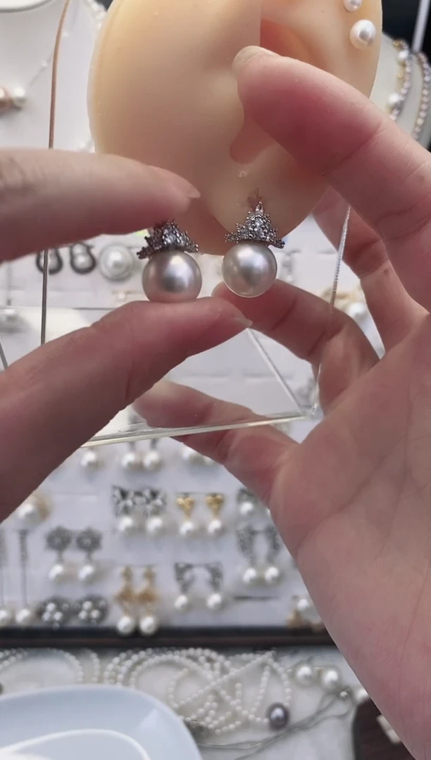 合金耳饰淡水珍珠70圆珠默认微瑕12mm