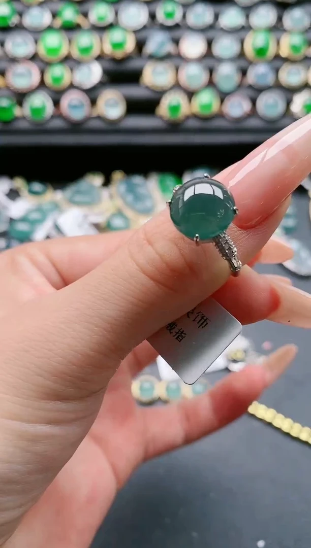 【闪购商品】翡翠戒指银S925镶嵌111111