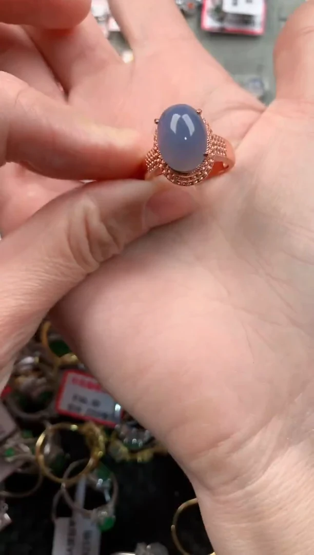 银S925镶嵌戒指翡翠666666   4