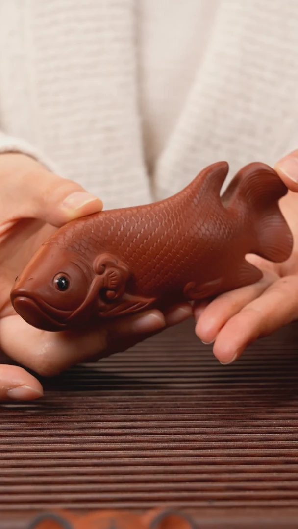 【闪购商品】紫砂茶宠紫砂金鱼