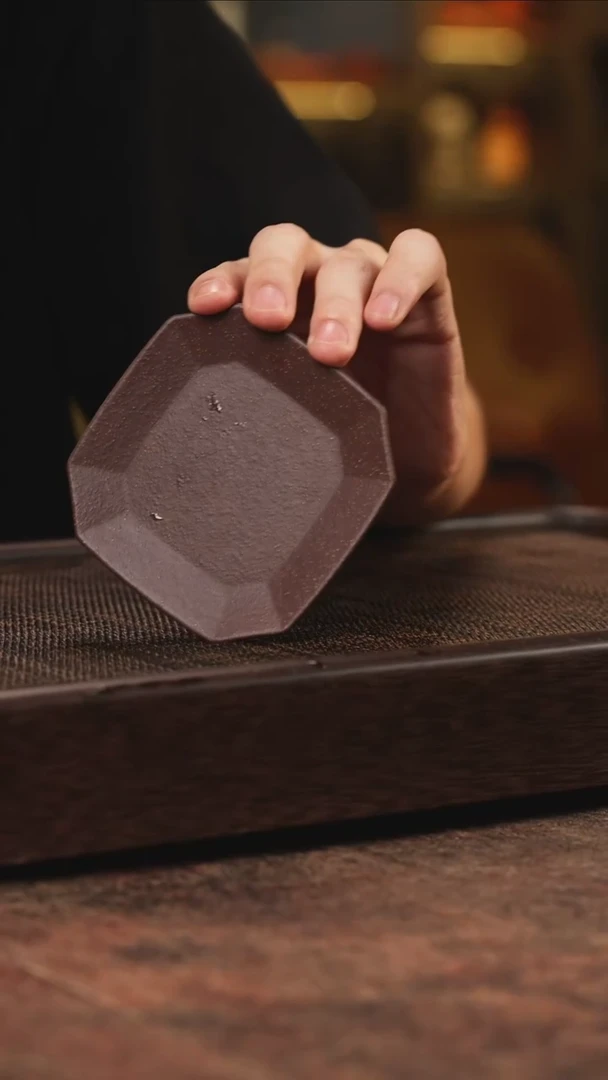 宜兴紫砂四方抽角杯垫