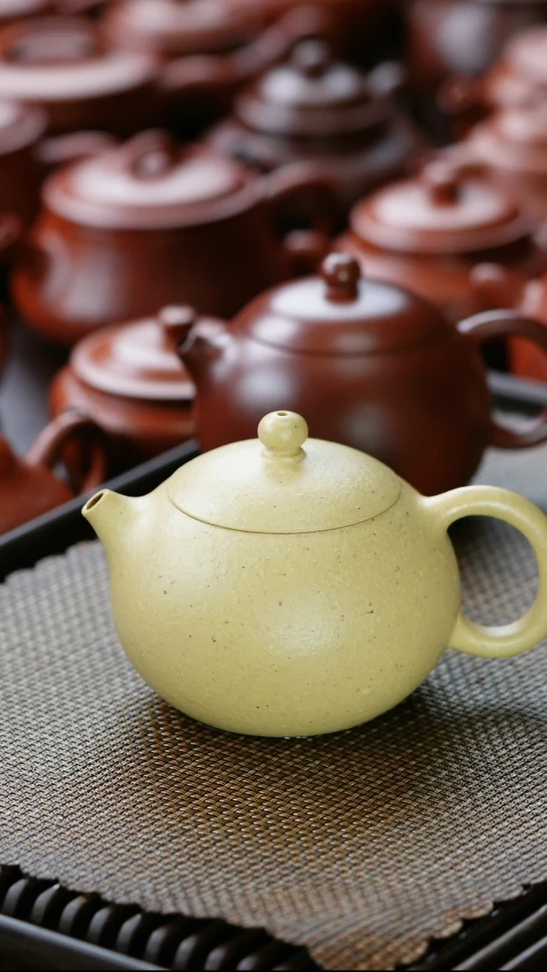 茶壶紫砂六*油黄龙山紫砂