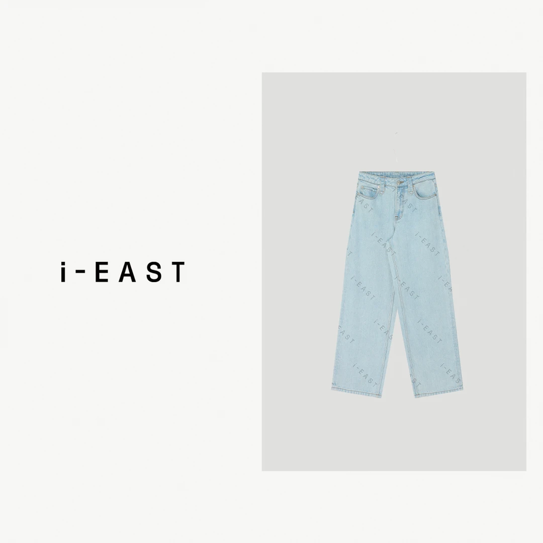 i-EAST 海伦牛仔裤~显瘦直筒百搭牛仔裤-5C K12997