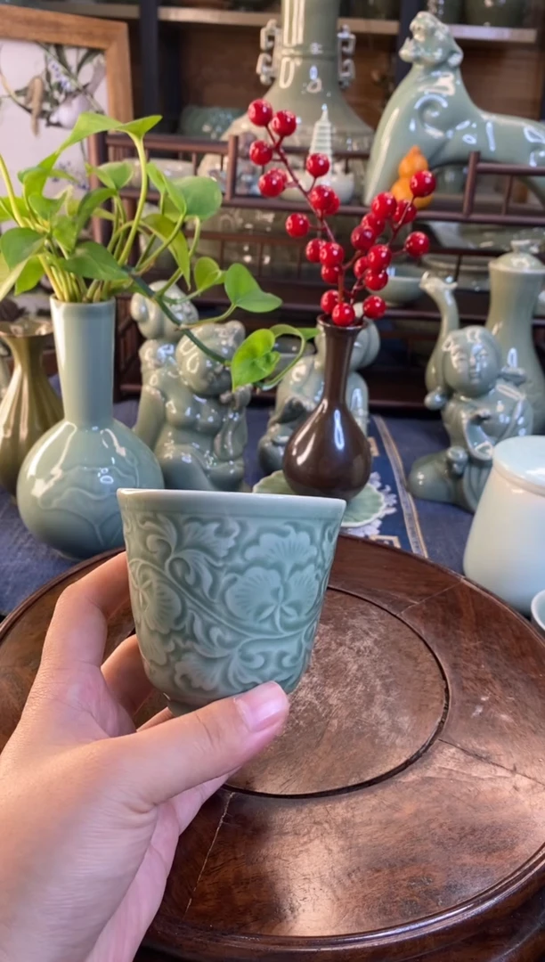 特价 处理 微瑕 牡丹隋型杯【b000028】1只