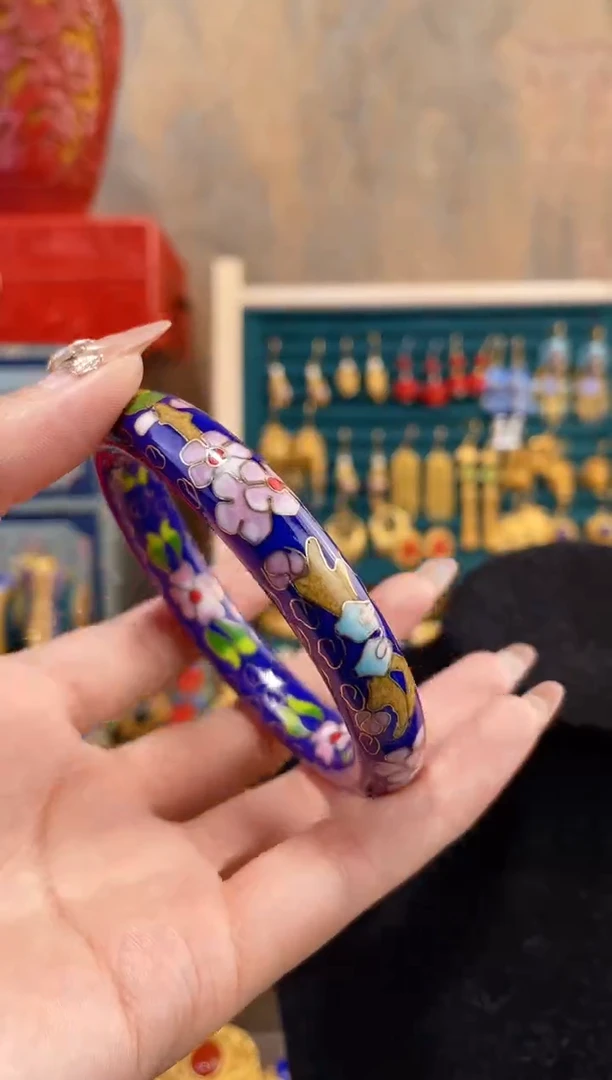 【闪购商品】非遗景泰蓝镯子宝蓝