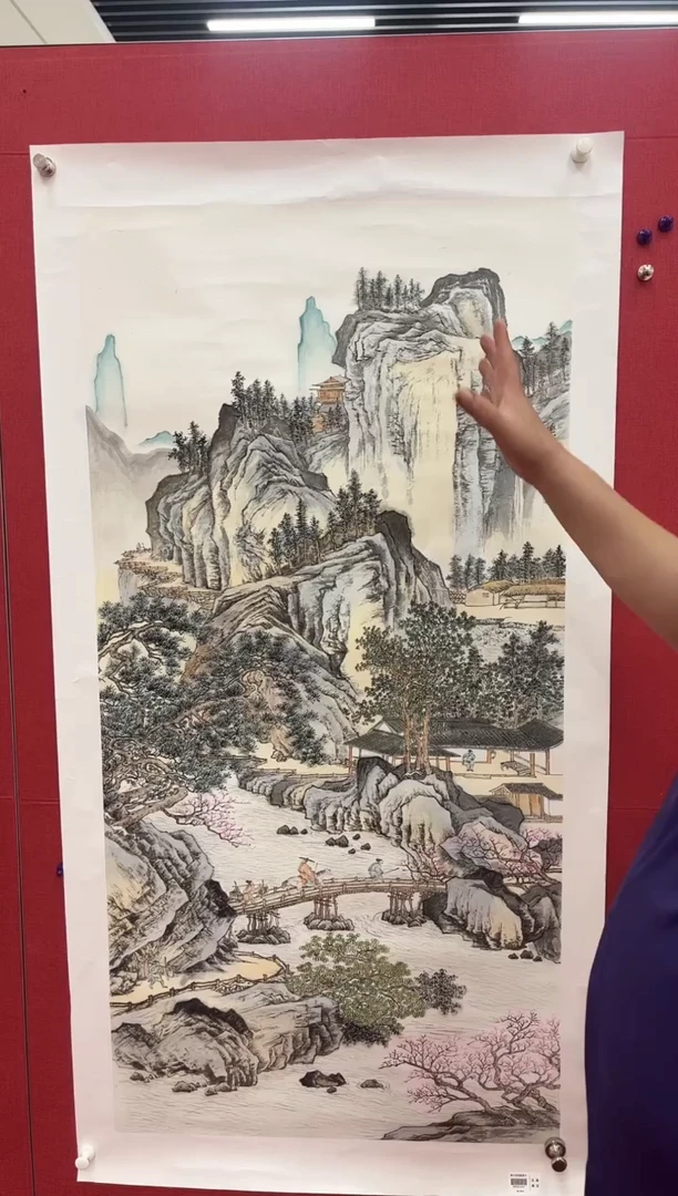 国画刘伟-8平尺-山水-纸片-红书