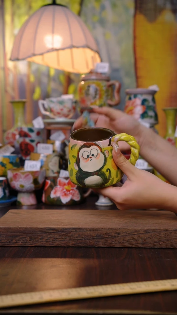 摆件泥垚手作 景德镇手工手绘器物
