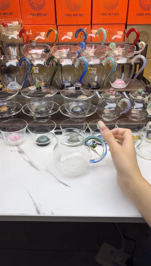 手工艺品玻璃禾器浮莲迷翠普通盒