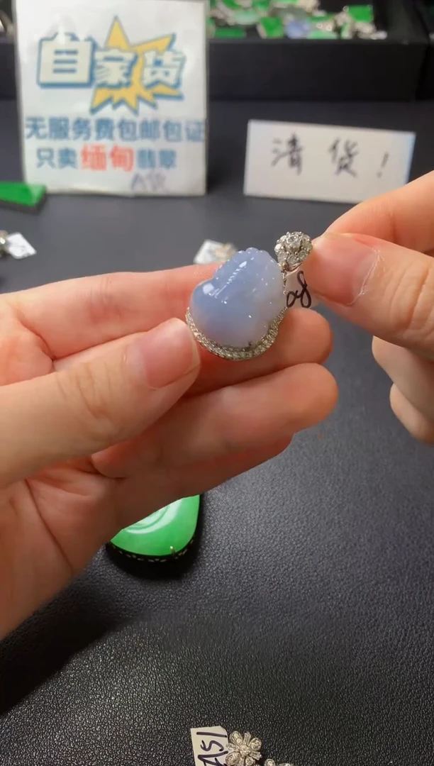 颈饰银S925镶嵌翡翠翡翠