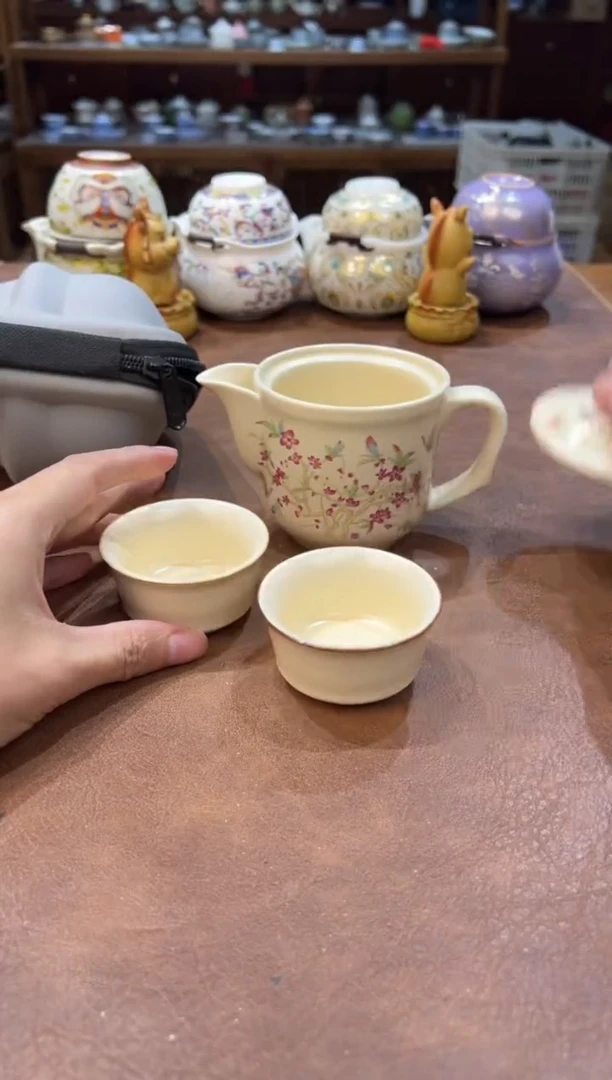 真的很便宜会开片的旅行茶具