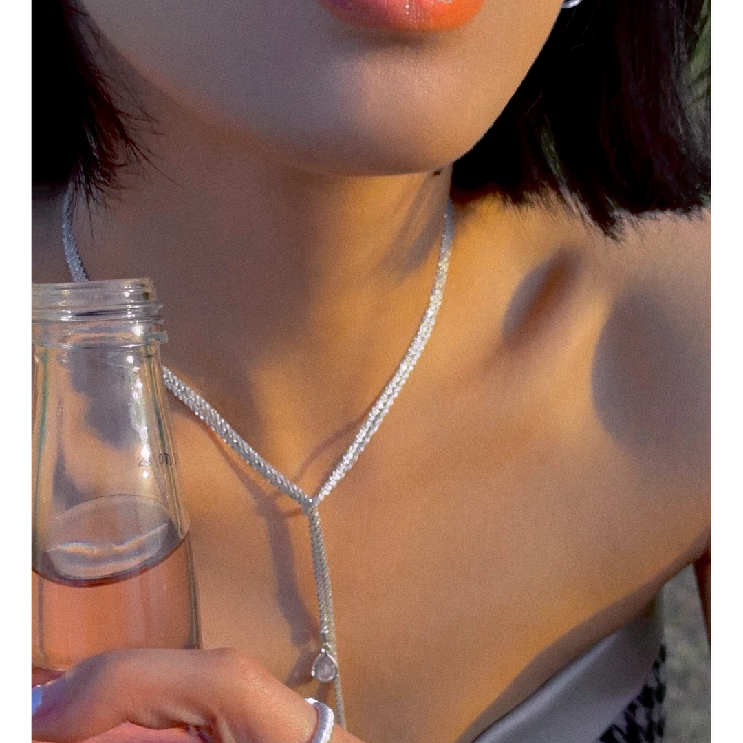 链子925银 【坠梦】复古爆闪多用多种戴法项链时尚百搭项链