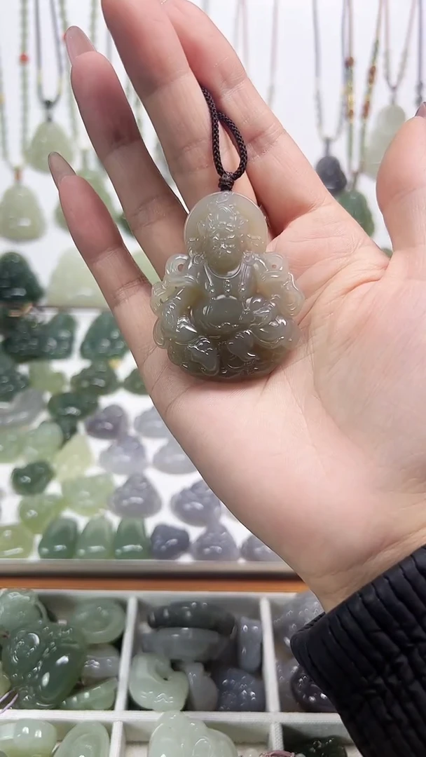 【闪购商品】和田玉颈饰未镶嵌黄财神吊坠52