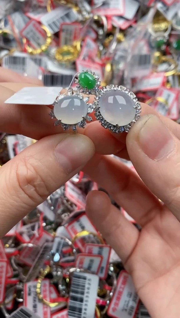 银S925镶嵌戒指翡翠111----5