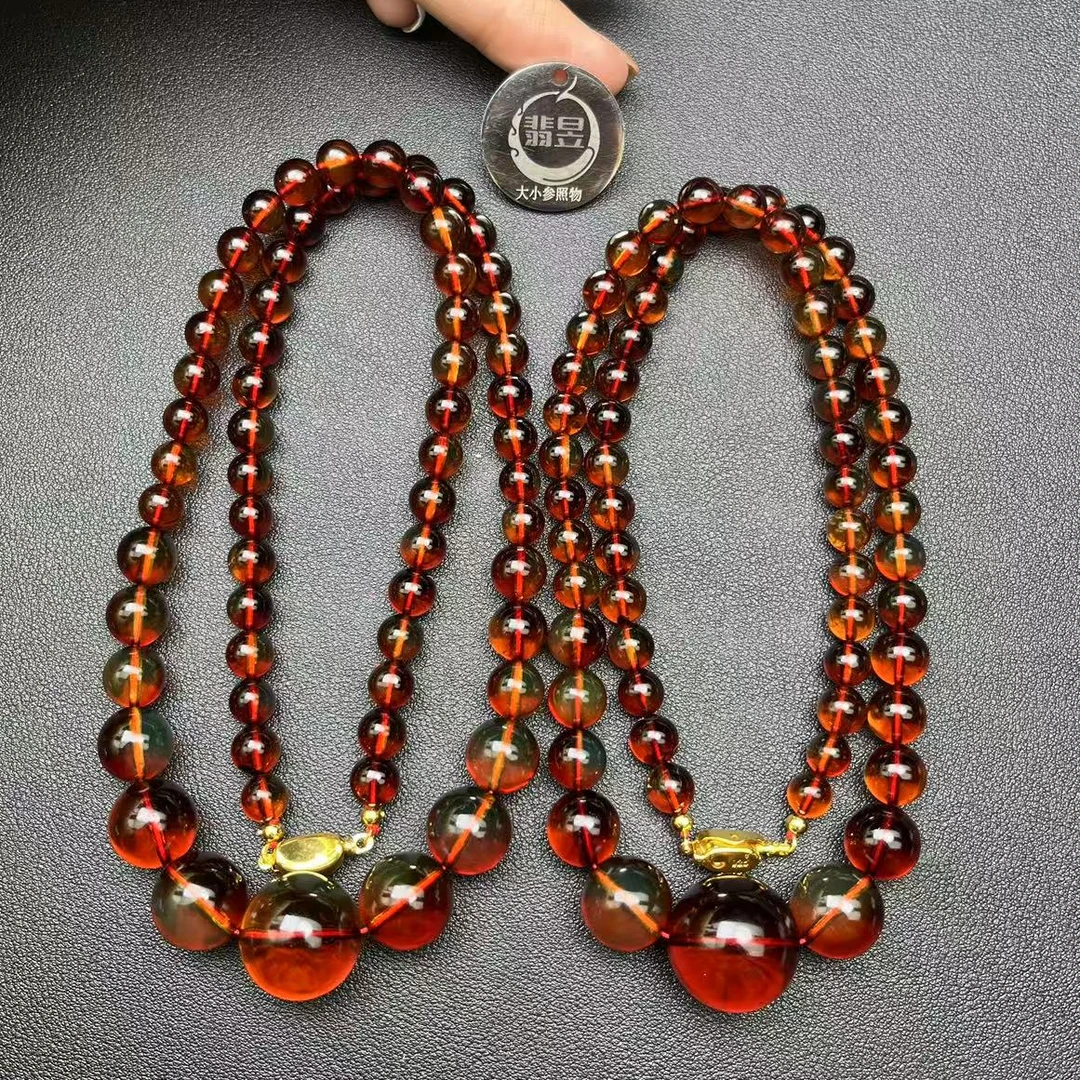 翡昱-N15-17878-琥珀塔链/约7-18/约58颗/-多样性发其一C