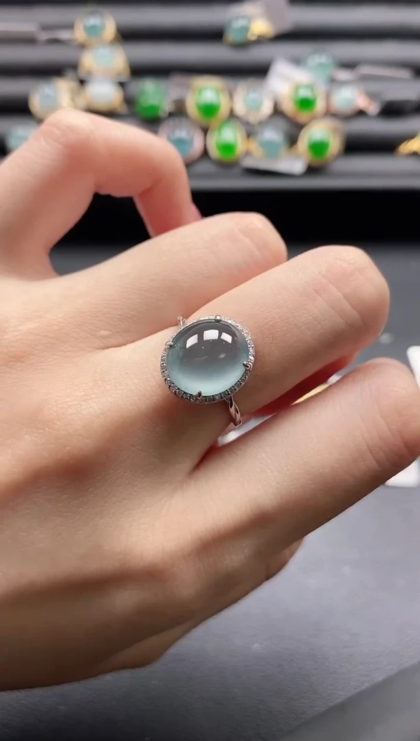 【闪购商品】翡翠戒指银S925镶嵌11111