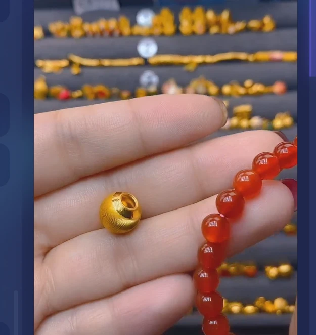 足金999卡10猫眼珠2颗玛 瑙/多样性发