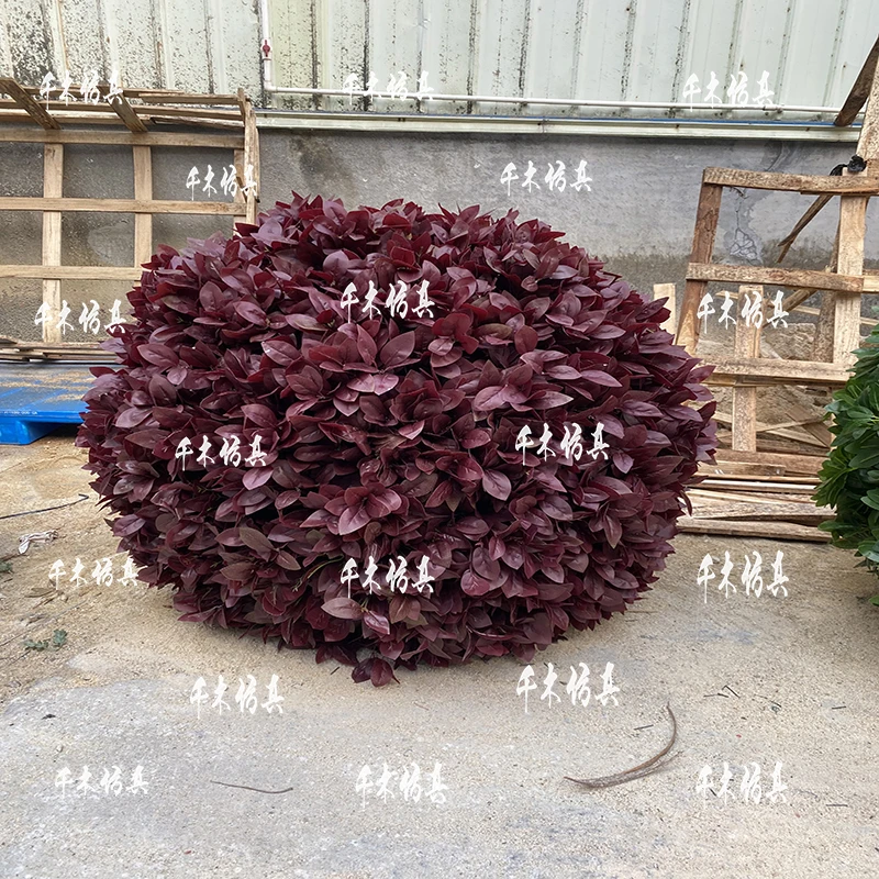 仿真龟甲冬青球亮晶女贞球棒棒糖塔形龟甲冬青木槿球假灌木球花球