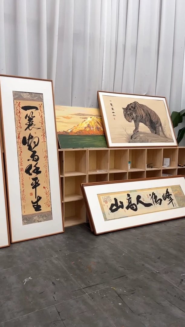 丙烯画Z*懒洋洋老师锦鲤精装裱