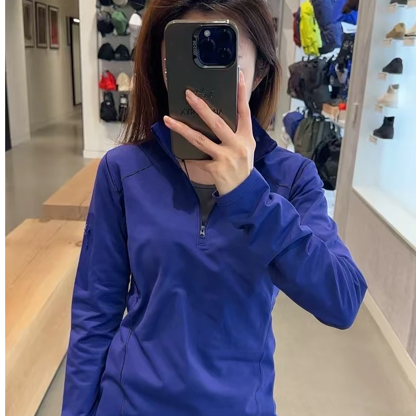 ARC'TERYX/始祖鸟女款RHO ZIP NECK 半拉链薄抓绒
