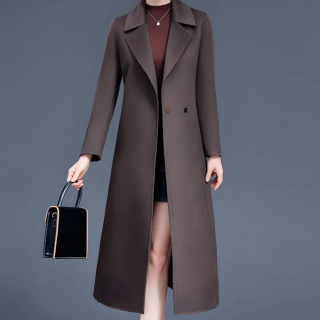【1001号-1999号】双面呢大衣气质羊毛大衣中长款气质秋冬季